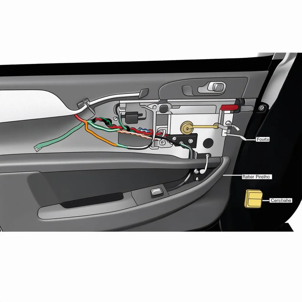 door lock mechanism diagram